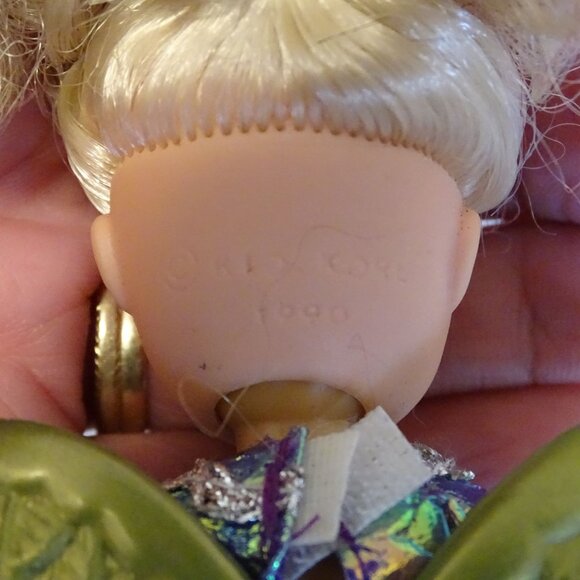 Vintage 1990 Kid Kore Katie Doll With Angel Wings Blonde Curly Hair Blue Eyes - Picture 5 of 12
